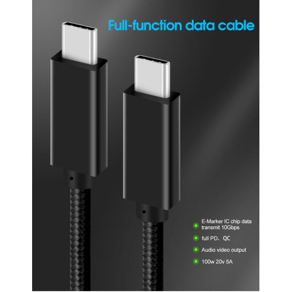 Picture of USB3.1 Gen2 cable 10Gbps 100W（Nylon jacket）